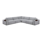 Tidal Gray 5-Piece Modular Sectional by Homelegance at Eve Furniture
