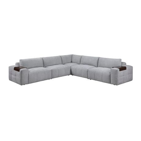 Tidal Gray 5-Piece Modular Sectional by Homelegance at Eve Furniture