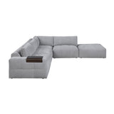 Tidal Gray 5-Piece Modular Sectional with Ottoman by Homelegance at Eve Furniture