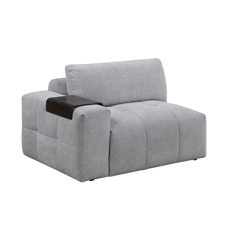 Tidal Gray 5-Piece Modular Sectional with Ottoman by Homelegance at Eve Furniture