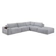 Tidal Gray 5-Piece Modular Sectional with Ottoman by Homelegance at Eve Furniture