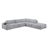 Tidal Gray 5-Piece Modular Sectional with Ottoman by Homelegance at Eve Furniture