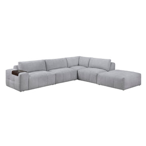Tidal Gray 5-Piece Modular Sectional with Ottoman by Homelegance at Eve Furniture