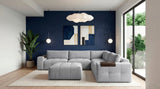 Tidal Gray 6-Piece Modular Sectional with Ottoman by Homelegance at Eve Furniture