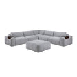 Tidal Gray 6-Piece Modular Sectional with Ottoman by Homelegance at Eve Furniture
