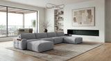 Tidal Gray 6-Piece Modular Sectional with Two Ottomans by Homelegance at Eve Furniture
