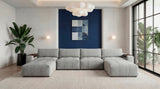 Tidal Gray 6-Piece Modular Sectional with Two Ottomans by Homelegance at Eve Furniture