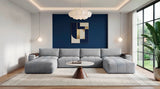 Tidal Gray 6-Piece Modular Sectional with Two Ottomans by Homelegance at Eve Furniture