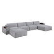 Tidal Gray 6-Piece Modular Sectional with Two Ottomans by Homelegance at Eve Furniture