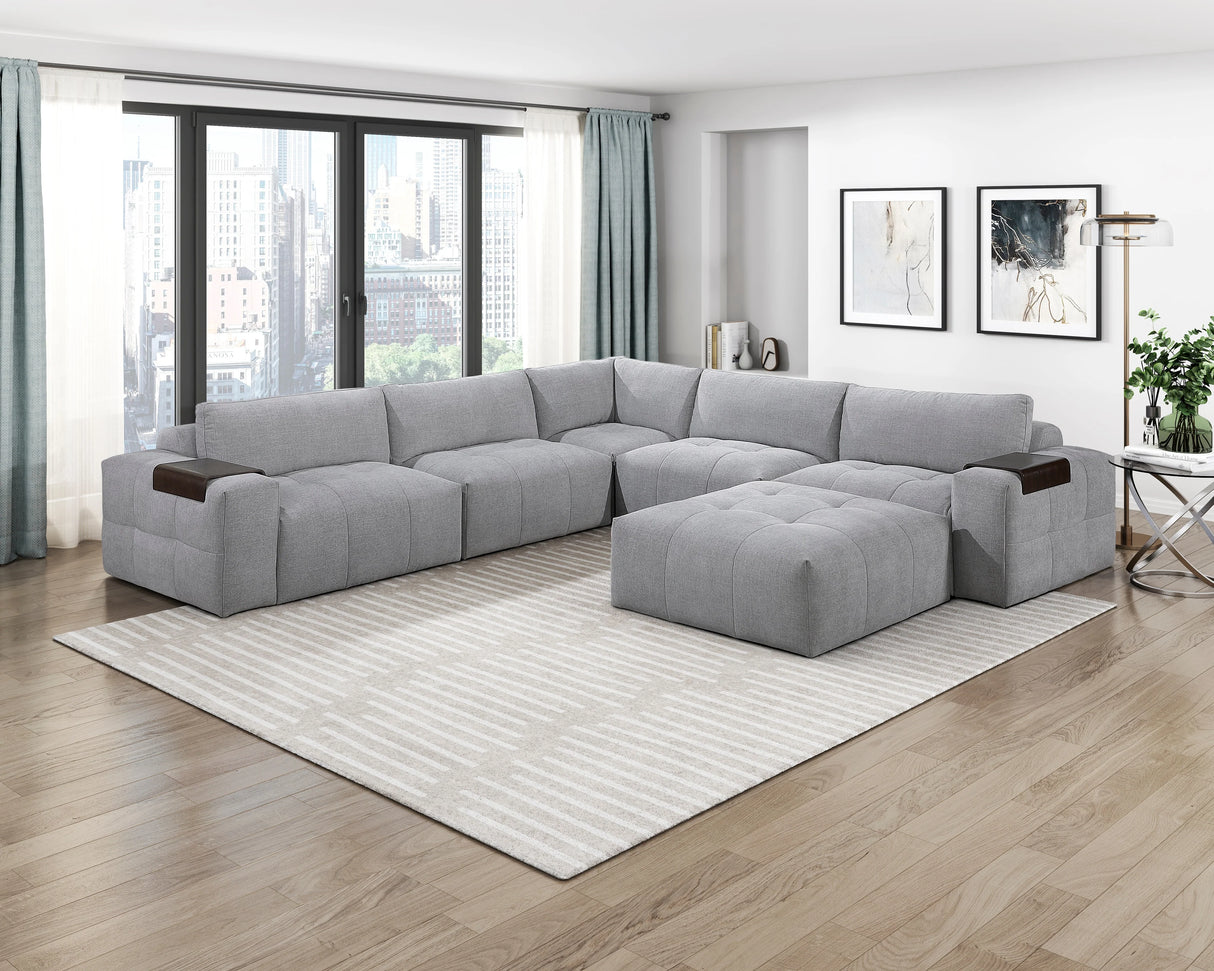 Tidal Gray Armless Chair by Homelegance at Eve Furniture