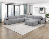 Tidal Gray Armless Chair by Homelegance at Eve Furniture