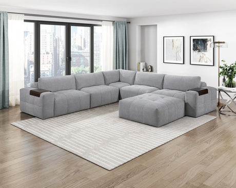 Tidal Gray Armless Chair by Homelegance at Eve Furniture