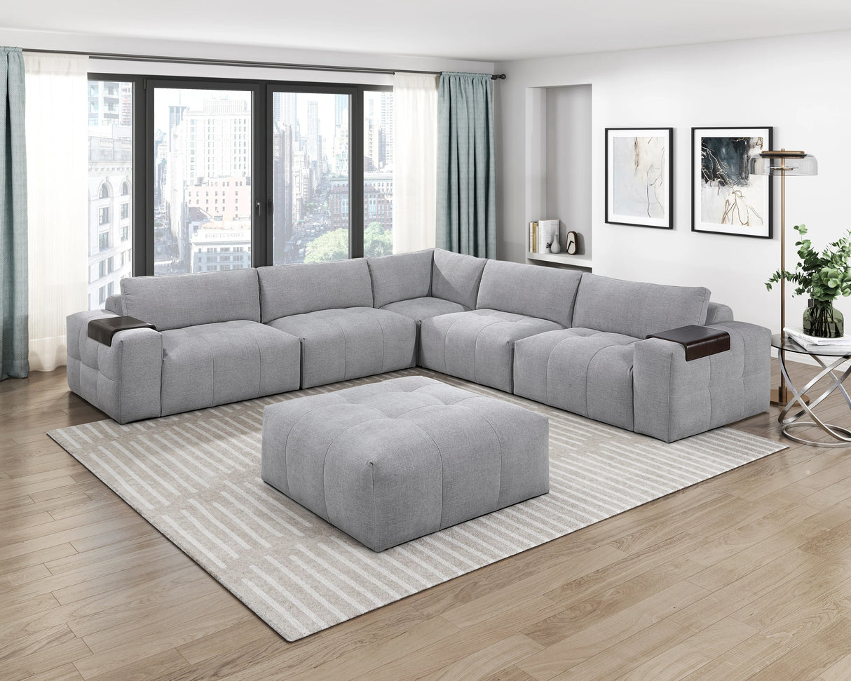 Tidal Gray Armless Chair by Homelegance at Eve Furniture