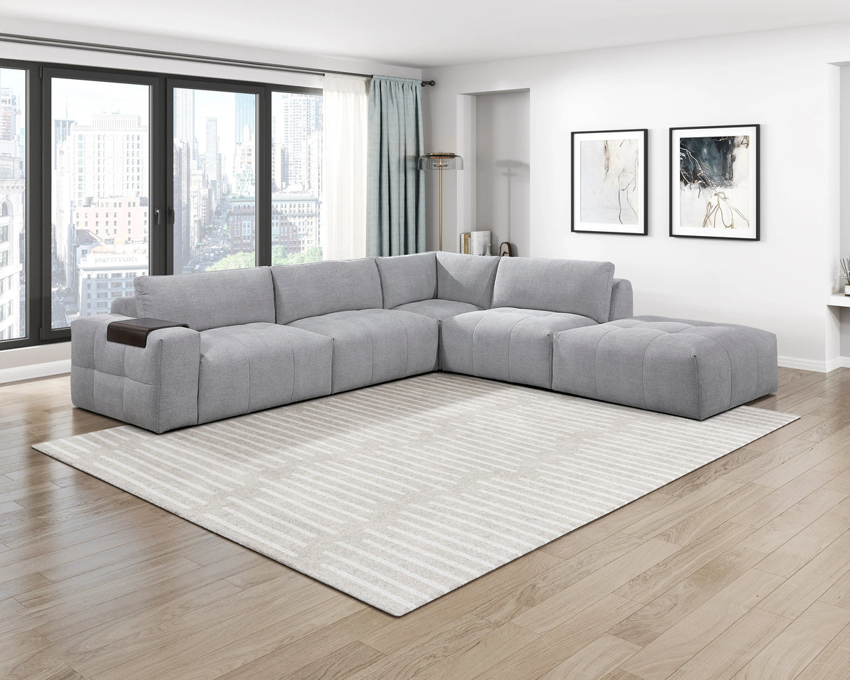 Tidal Gray Armless Chair by Homelegance at Eve Furniture