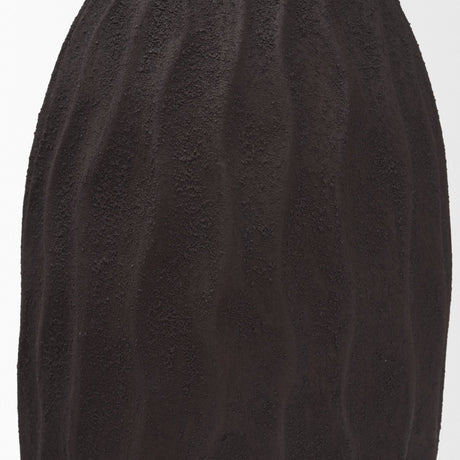 Tidal Tall Ceramic Rippled Decorative Vase by Mercana at Eve Furniture