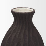 Tidal Tall Ceramic Rippled Decorative Vase by Mercana at Eve Furniture