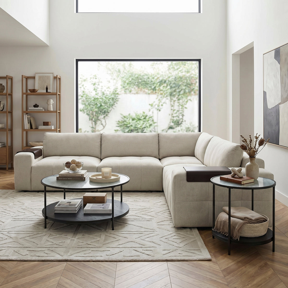Tidal Taupe 4-Piece Modular Sectional by Homelegance at Eve Furniture