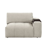 Tidal Taupe 4-Piece Modular Sectional with Ottoman by Homelegance at Eve Furniture