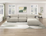 Tidal Taupe 4-Piece Modular Sectional with Ottoman by Homelegance at Eve Furniture