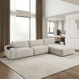 Tidal Taupe 4-Piece Modular Sectional with Ottoman by Homelegance at Eve Furniture