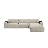 Tidal Taupe 4-Piece Modular Sectional with Ottoman by Homelegance at Eve Furniture