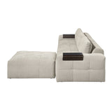 Tidal Taupe 4-Piece Modular Sectional with Ottoman by Homelegance at Eve Furniture