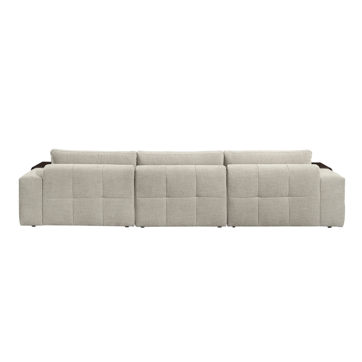 Tidal Taupe 4-Piece Modular Sectional with Ottoman by Homelegance at Eve Furniture