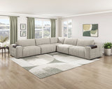 Tidal Taupe 5-Piece Modular Sectional by Homelegance at Eve Furniture