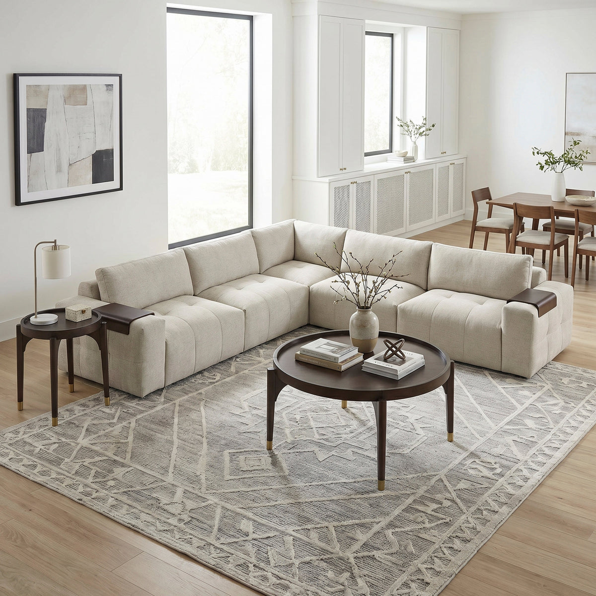 Tidal Taupe 5-Piece Modular Sectional by Homelegance at Eve Furniture