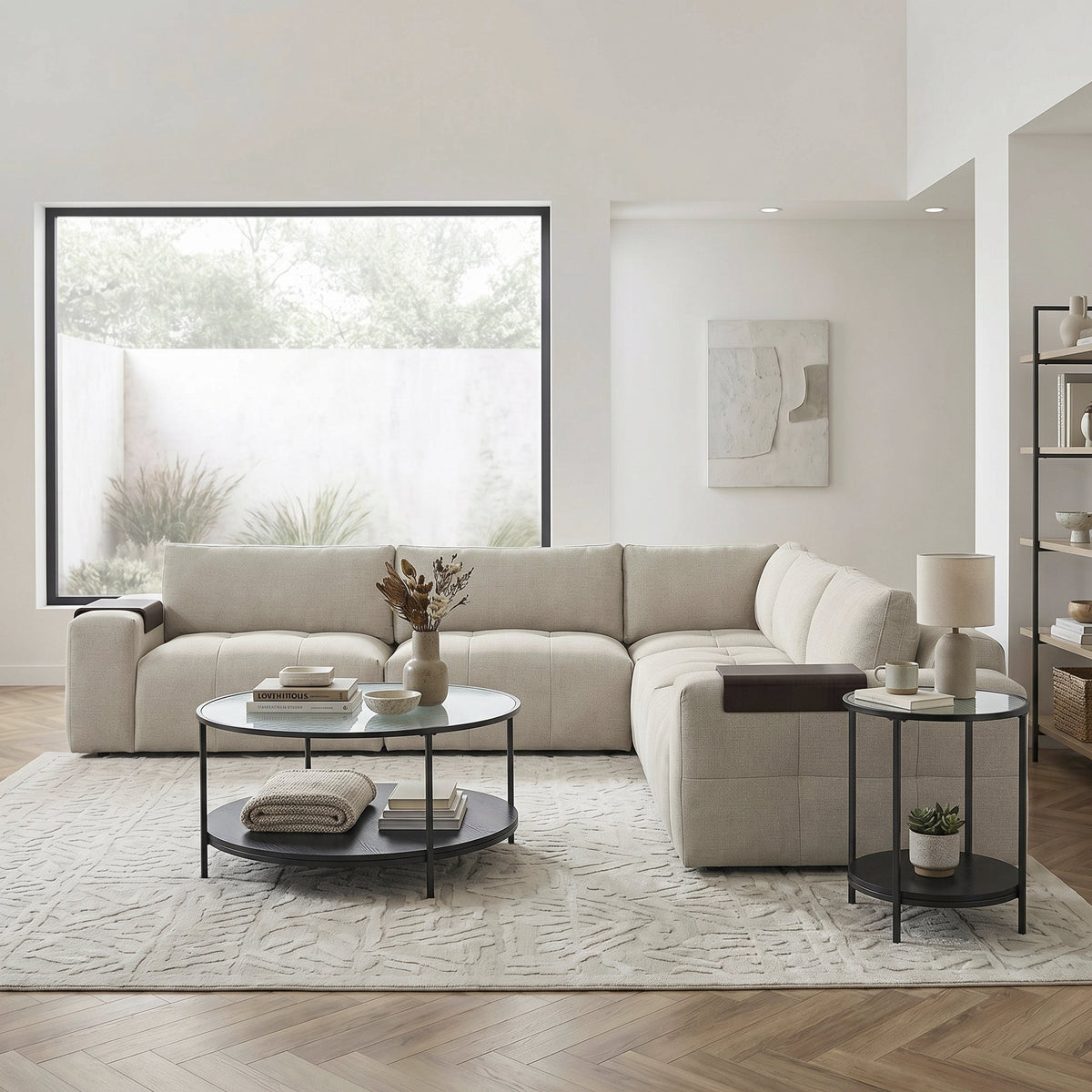 Tidal Taupe 5-Piece Modular Sectional by Homelegance at Eve Furniture