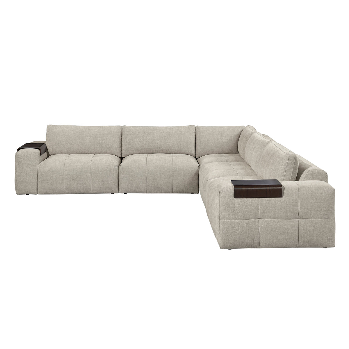 Tidal Taupe 5-Piece Modular Sectional by Homelegance at Eve Furniture