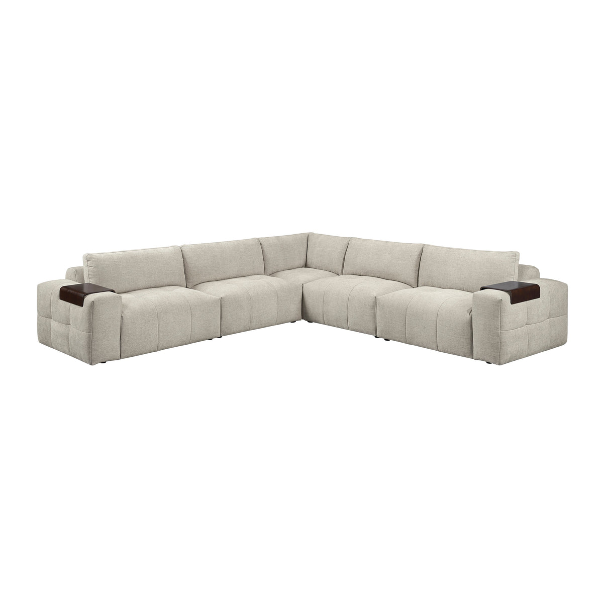Tidal Taupe 5-Piece Modular Sectional by Homelegance at Eve Furniture