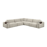 Tidal Taupe 5-Piece Modular Sectional by Homelegance at Eve Furniture