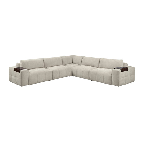 Tidal Taupe 5-Piece Modular Sectional by Homelegance at Eve Furniture