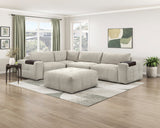 Tidal Taupe 5-Piece Modular Sectional with Ottoman by Homelegance at Eve Furniture