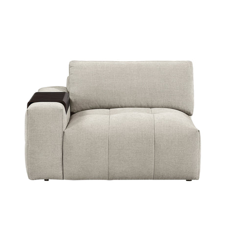 Tidal Taupe 5-Piece Modular Sectional with Ottoman by Homelegance at Eve Furniture