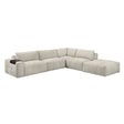 Tidal Taupe 5-Piece Modular Sectional with Ottoman by Homelegance at Eve Furniture