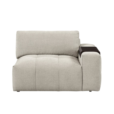 Tidal Taupe 6-Piece Modular Sectional with Ottoman by Homelegance at Eve Furniture
