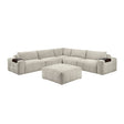 Tidal Taupe 6-Piece Modular Sectional with Ottoman by Homelegance at Eve Furniture