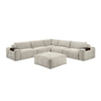 Tidal Taupe 6-Piece Modular Sectional with Ottoman by Homelegance at Eve Furniture