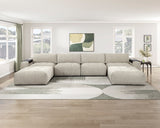 Tidal Taupe 6-Piece Modular Sectional with Two Ottomans by Homelegance at Eve Furniture