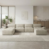 Tidal Taupe 6-Piece Modular Sectional with Two Ottomans by Homelegance at Eve Furniture