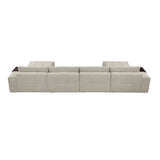 Tidal Taupe 6-Piece Modular Sectional with Two Ottomans by Homelegance at Eve Furniture