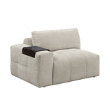 Tidal Taupe 6-Piece Modular Sectional with Two Ottomans by Homelegance at Eve Furniture