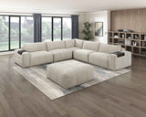 Tidal Taupe Ottoman with Caster by Homelegance at Eve Furniture