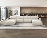 Tidal Taupe Ottoman with Caster by Homelegance at Eve Furniture