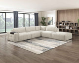 Tidal Taupe Ottoman with Caster by Homelegance at Eve Furniture