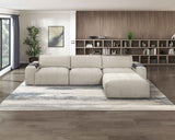 Tidal Taupe Ottoman with Caster by Homelegance at Eve Furniture