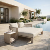 Tidecrest White Outdoor Side Table by Zuomod at Eve Furniture