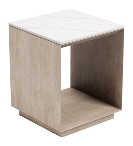 Tidecrest White Outdoor Side Table by Zuomod at Eve Furniture